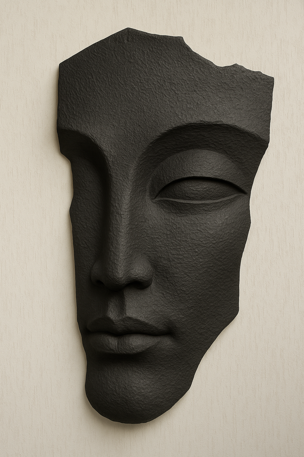 Customizable Face Sculpture Wall Decor, Modern Abstract Wall Art, Large 3D Wall Mask for Home and Office 95x7x50 cm (37.4x2.7x19.6 in)