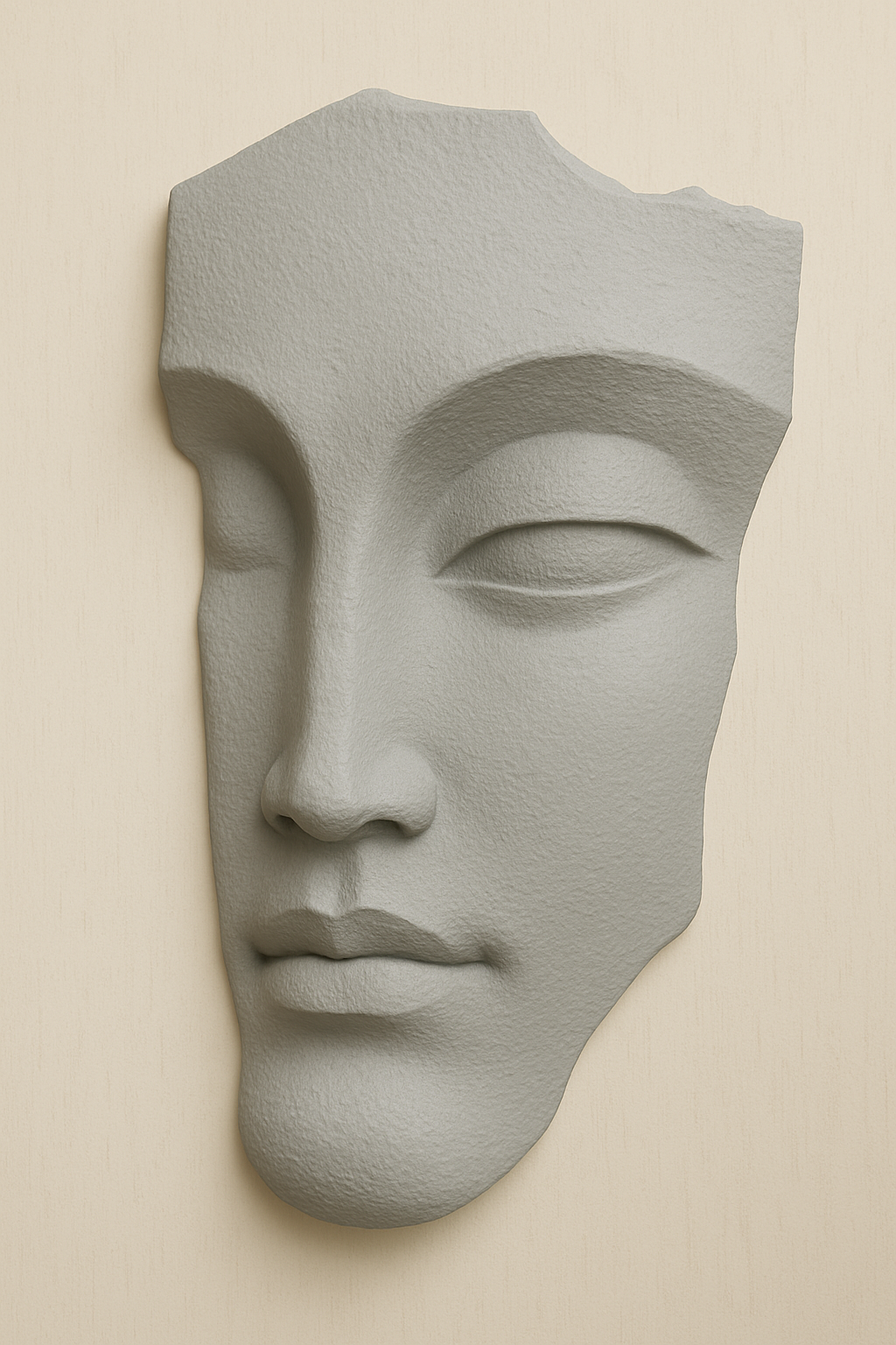 Customizable Face Sculpture Wall Decor, Modern Abstract Wall Art, Large 3D Wall Mask for Home and Office 95x7x50 cm (37.4x2.7x19.6 in)