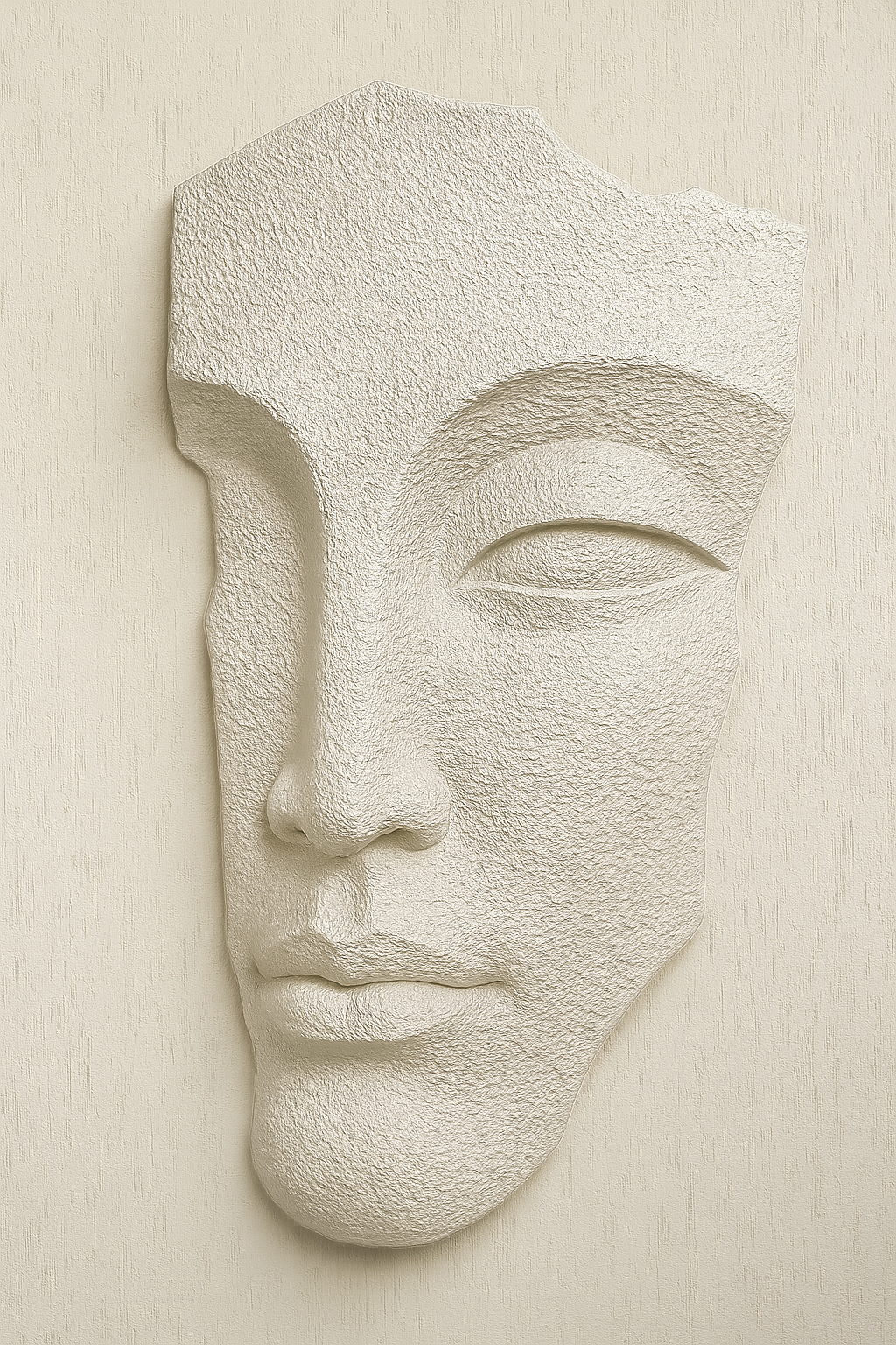 Customizable Face Sculpture Wall Decor, Modern Abstract Wall Art, Large 3D Wall Mask for Home and Office 95x7x50 cm (37.4x2.7x19.6 in)