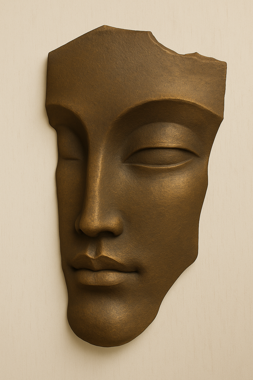 Customizable Face Sculpture Wall Decor, Modern Abstract Wall Art, Large 3D Wall Mask for Home and Office 95x7x50 cm (37.4x2.7x19.6 in)