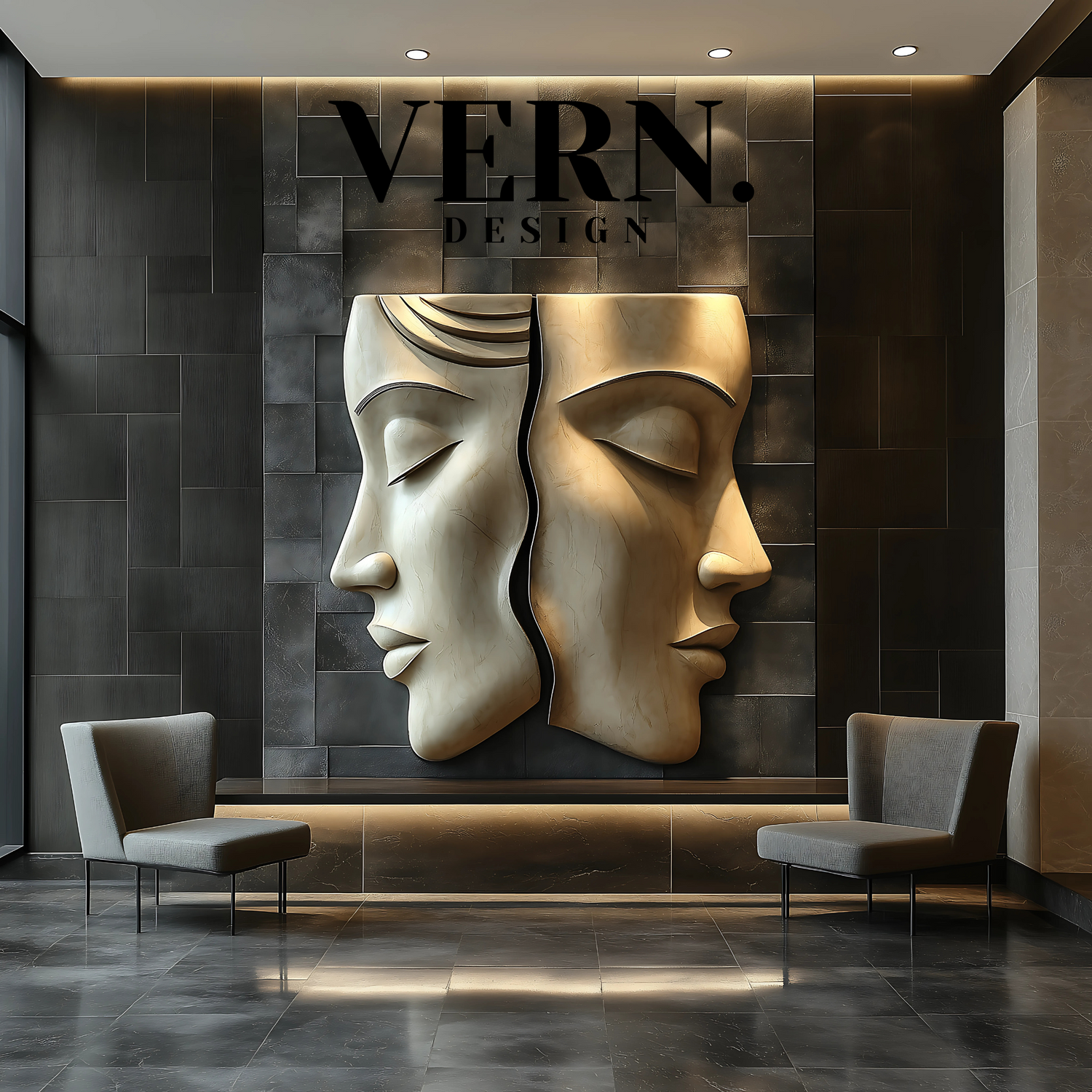 The Other Half Wall Sculpture Colorful and Majestic Wall Art Modern Decor for Living Room and Office