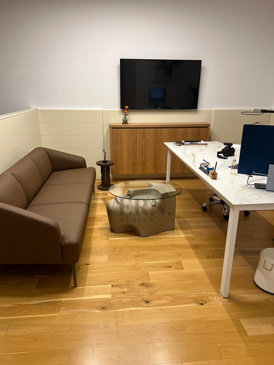 Solace Table – Ev ve Ofis İçin Heykelsi Modern Orta Sehpa 80x60 cm (31x24 inç)