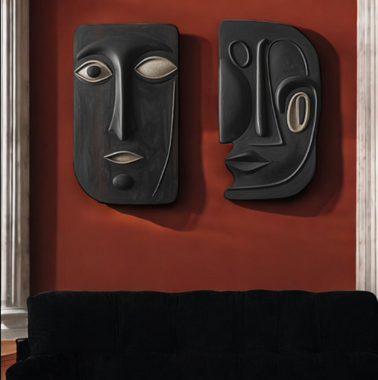 Eclipse Series Bohemian Wall Sculpture Set – 2-Piece Stunning Artistic 3D Wall Art for Home and Office Decor 90x120 cm (35x47 inches)