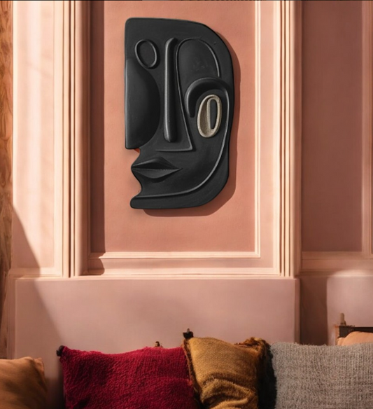 Eclipse Serisi Bohem Duvar Heykeli Seti – Modern Ev Dekorasyon İçin 2 Parça 3D Sanatsal Heykel