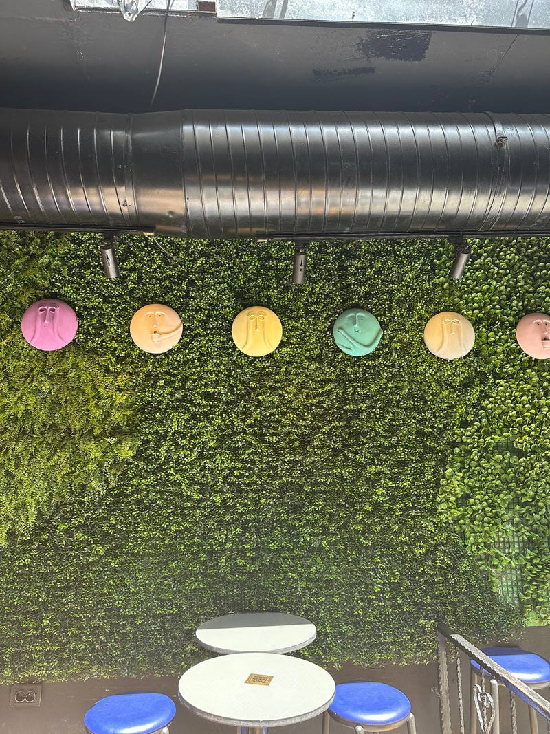 Emojis, set di sculture da parete – 6 sculture 3D colorate per arredamento moderno