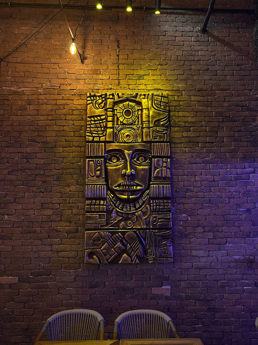 Tribal Wall Sculpture – Bring the African Essence to Your Living Spaces 200x10x100 cm (79x4x39 inches)