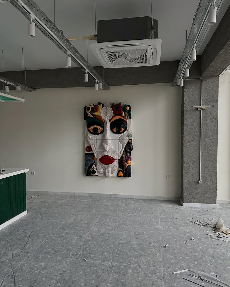 Vivid Vortex, scultura astratta da parete – Arte murale 3D colorata per arredamento moderno