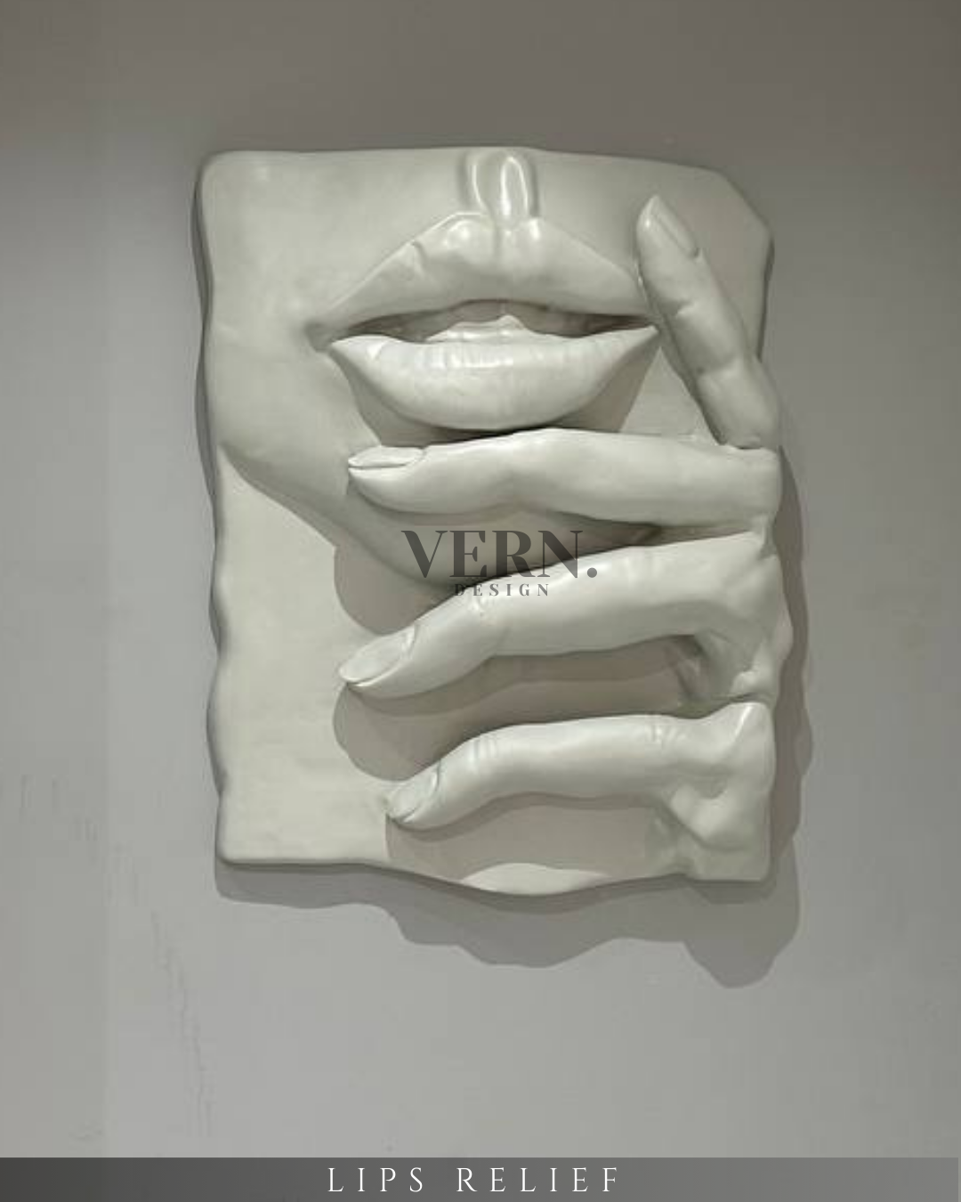 Lips Relief Model Wall Sculpture – Artistic 3D Wall Art for Home and Office Decor 100x10x70 cm (39x4x28 inches)