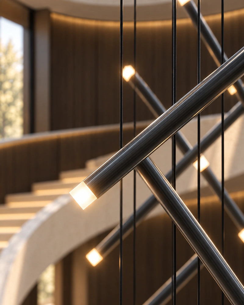 Axora Geometrik Sarkıt Avize – Merdiven ve Galeri Boşluğu İçin