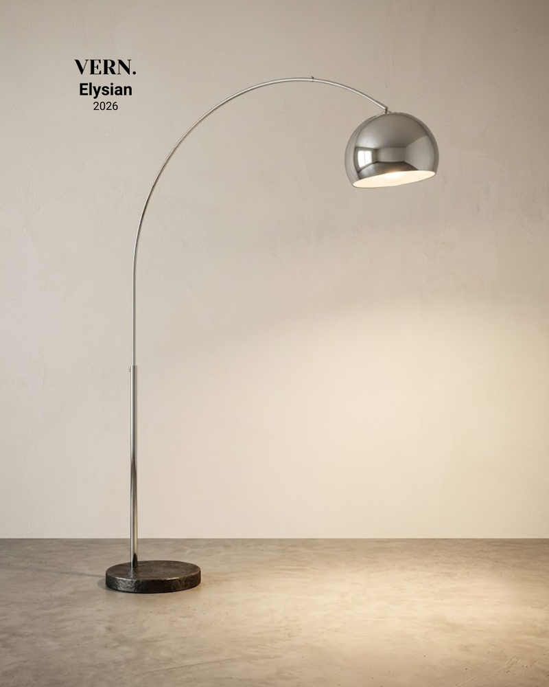 Elysian Brütalist Organik Paslanmaz Lambader | Özel Tasarım Zemin Lambası