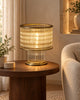 Liora Ribbed Table Lamp – Brass-Toned Decorative Lighting