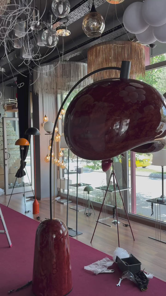 Kora | Brutalist Organic Floor Lamp Marble Pattern