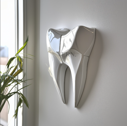 Tooth Wall Decor Sculpture 2 for Dental Clinic – Unique 3D Wall Art for Dental Office Decor 100x12x80 cm (39x5x31 inches)
