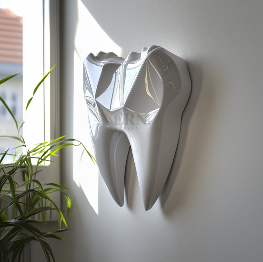 Tooth Wall Decor Sculpture 3 for Dental Clinic – Unique 3D Wall Art for Dental Office Decor 100x12x80 cm (39x5x31 inches)