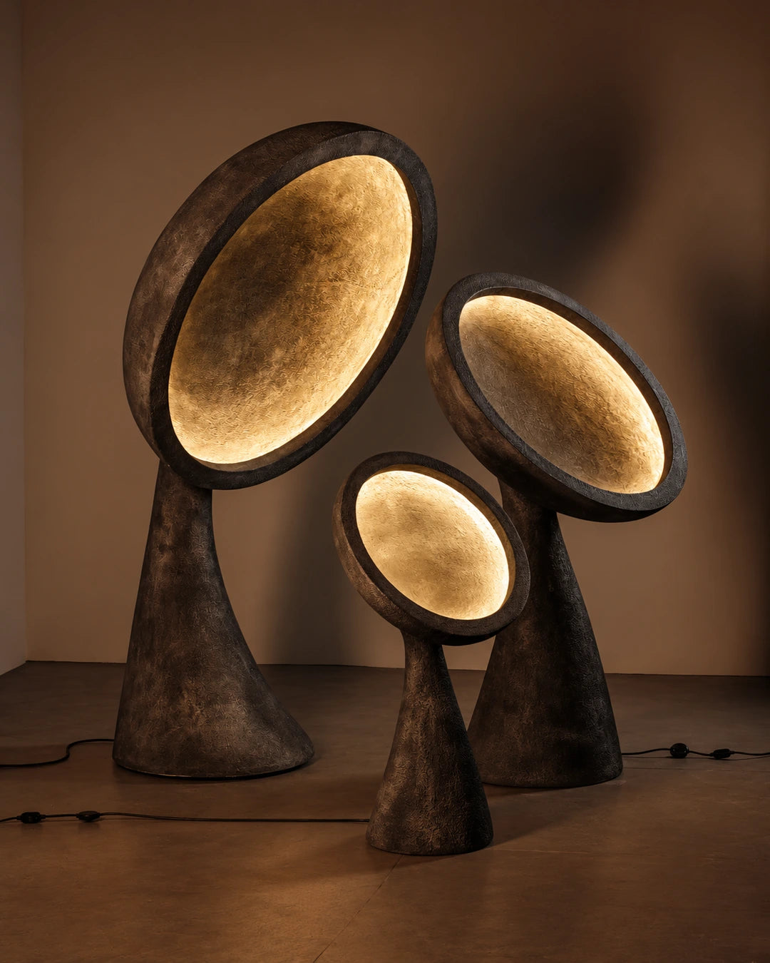 Soleva Trio — Sculptural Floor Lamp Set of Three