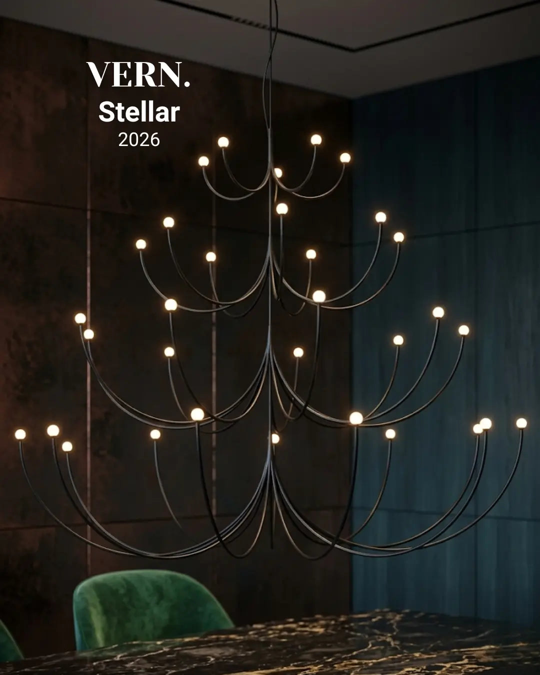 Stellar | Çok Kollu Heykelsi Avize