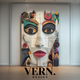 Vivid Vortex, scultura astratta da parete – Arte murale 3D colorata per arredamento moderno