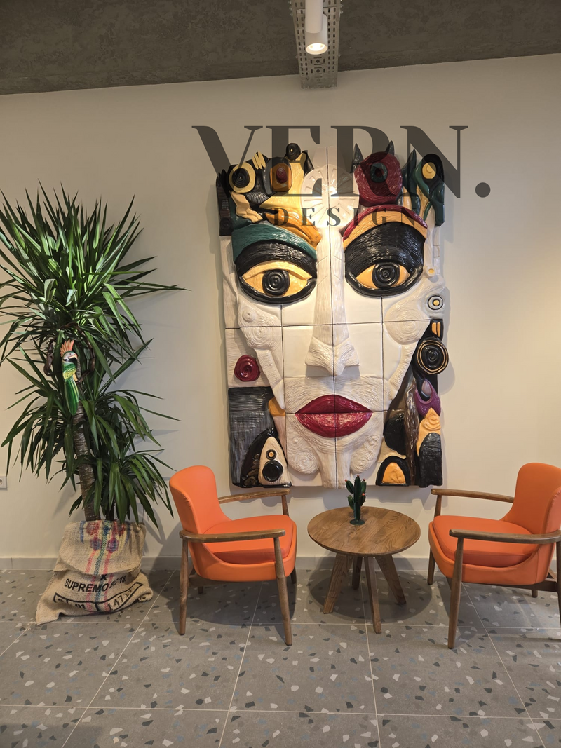 Vivid Vortex, scultura astratta da parete – Arte murale 3D colorata per arredamento moderno